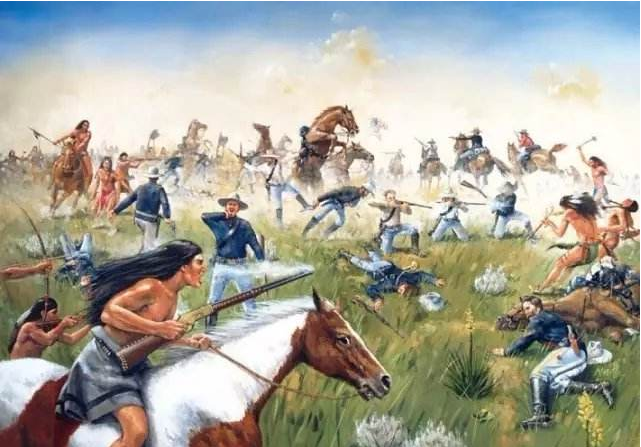 亨利来福枪成功压制了加特林，印第安人将美国骑兵团全部歼灭，并起了恶魔之炎和绰号。
