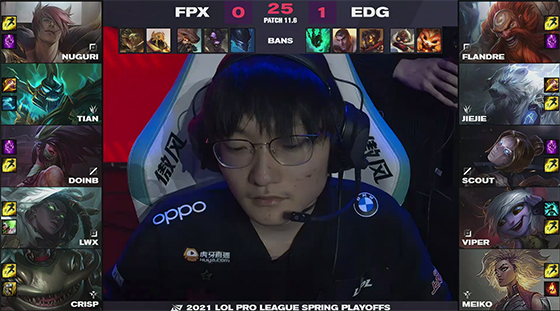 fpx打edg第2场（LOL-LPL：FPX顶住红色方“胜率压力”，3-2击败EDG挺进春季赛决赛）