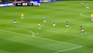 世界杯巴西对哥伦比亚内马尔（世预赛-内马尔助攻帕奎塔破门 巴西1-0哥伦比亚 12场不败提前出线）