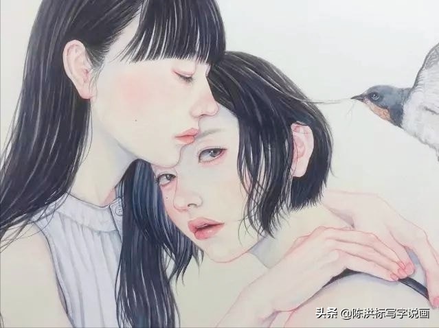画中的人体太真实，少女伤心的泪水清晰可看，神情楚楚可怜惹人爱