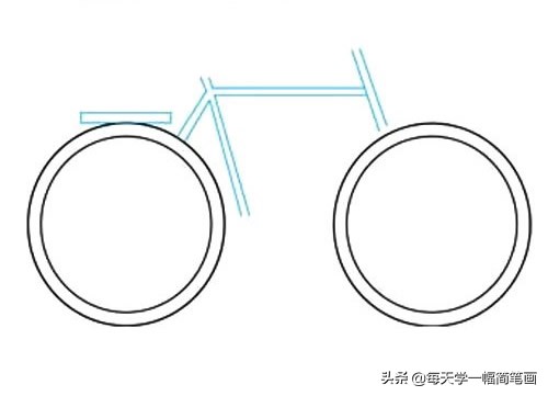 每天学一幅简笔画--自行车简笔画步骤图解教程