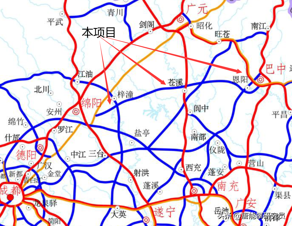 四川绵阳-苍溪-巴中高速公路最新进度与详细路线：绵苍+苍巴
