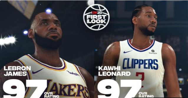 电脑nba2k哪些球员（詹姆斯和莱昂纳德一样厉害？NBA 2K20球员评分出炉，看看谁更强？）-华海博客