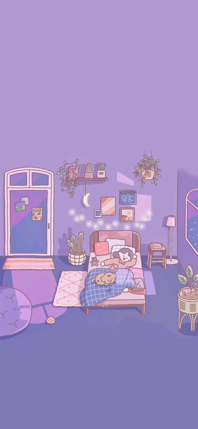 紫色壁纸少女梦幻图片