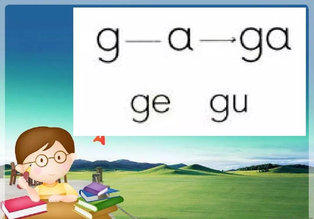部编版一年级语文上册汉语拼音5《g k h》图文讲解