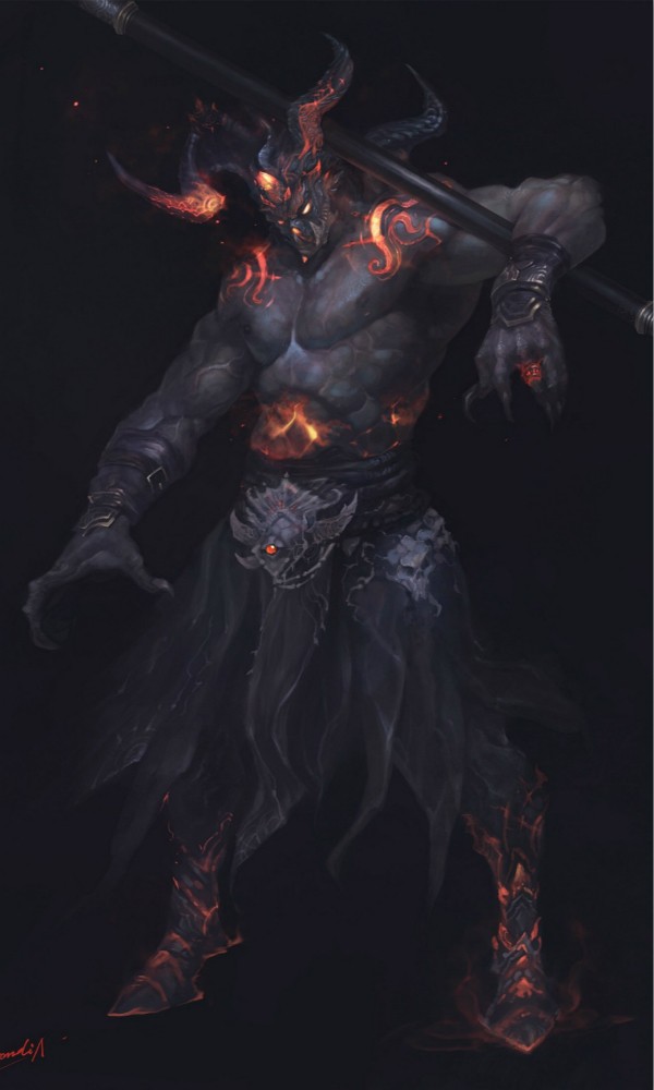 所描述的恶魔只有撒旦一人,这位恶魔之王曾反叛上帝耶和华,因此全身