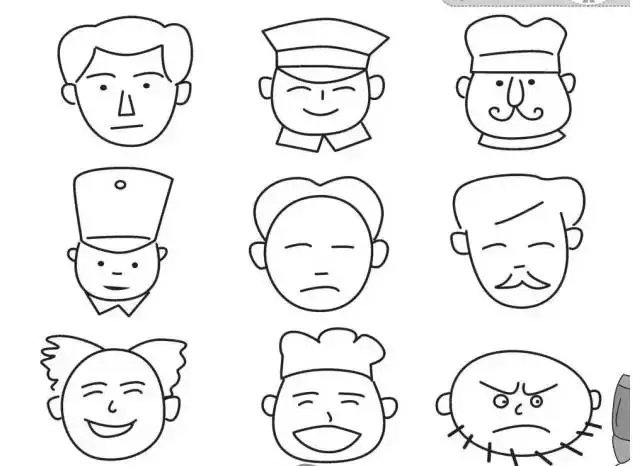 简笔画|人物简笔画大全,简单好画,一学就会,快为宝宝收藏!