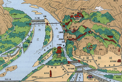 都江堰市的镇分布图图片
