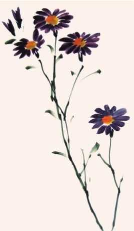 国画知识：不会画菊花？教你5种菊花画法，简单易学，快来临摹吧