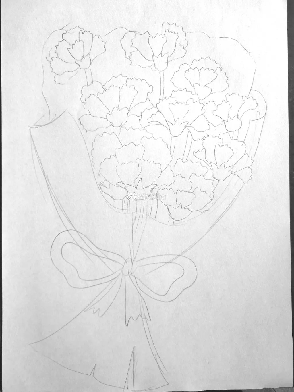 值得大家参考学习但这一款马克笔康乃馨有手工,丙烯,水彩,线描康乃馨