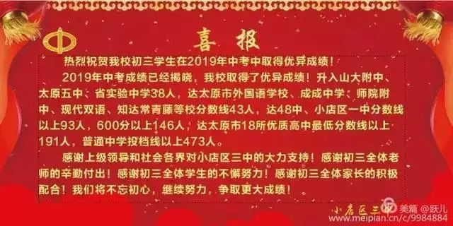太原初中哪个好，中考成绩瞧一瞧！你最想去哪一所？