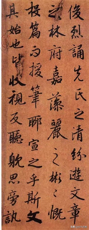 陆柬之《文赋》：婉媚遒劲，结体温雅，笔法飘纵，艳媚动人