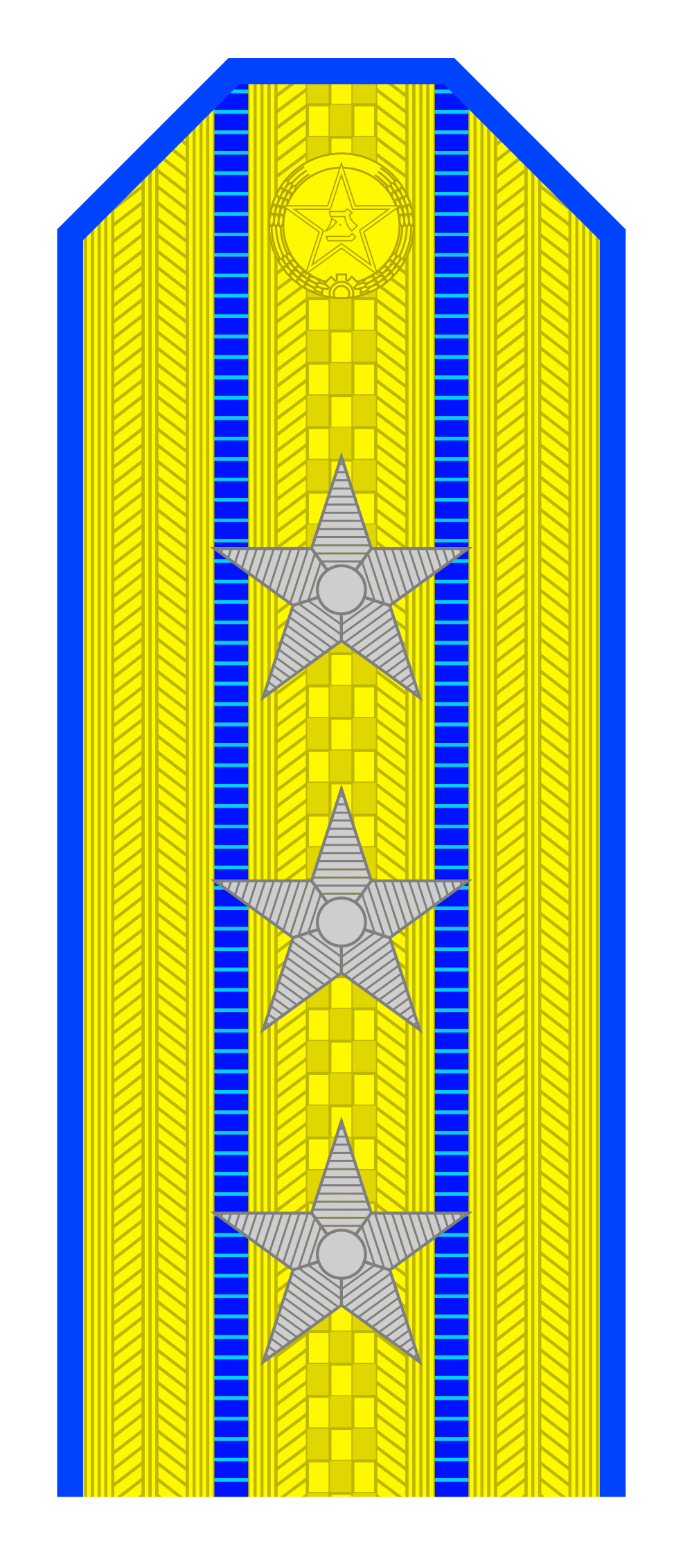 解放军肩章大小图片（解放军55式军衔军官常服肩章一览）