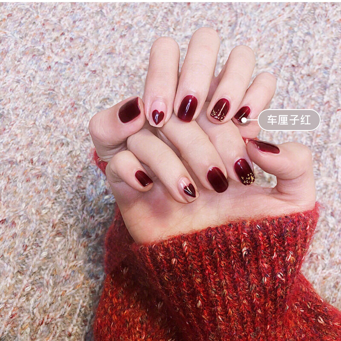 新年美甲红色款式图片(安利新年红色系美甲) - 赤虎壹号