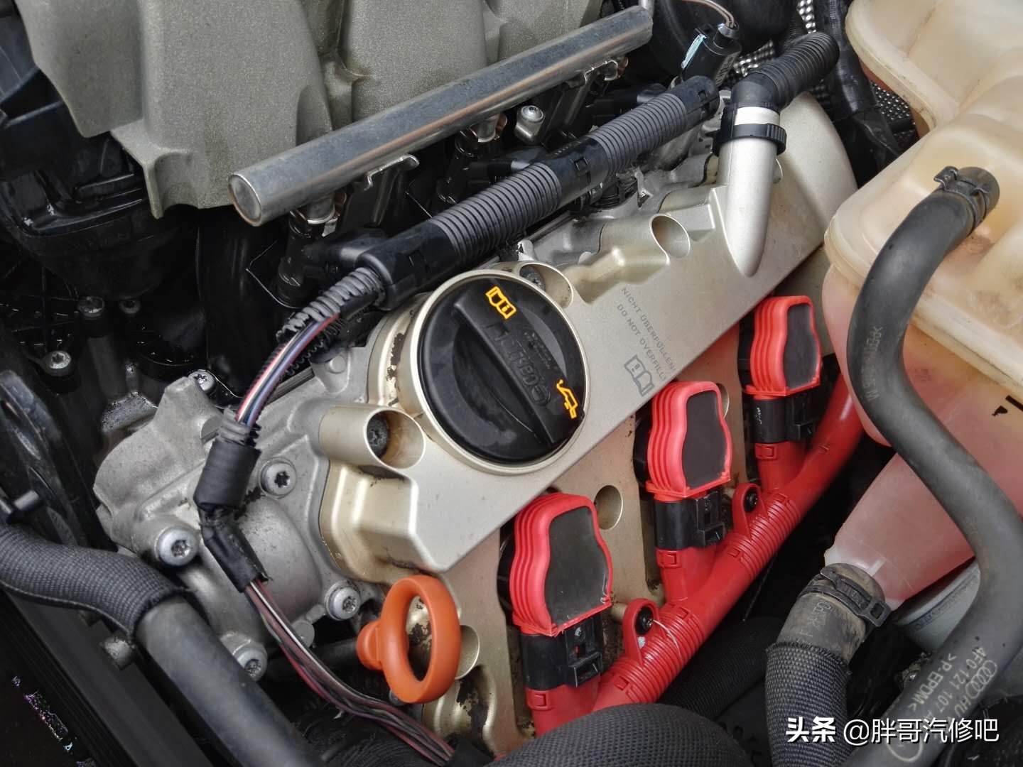 12年车龄23万公里奥迪A6L，2.4V6发动机全方位漏油维修