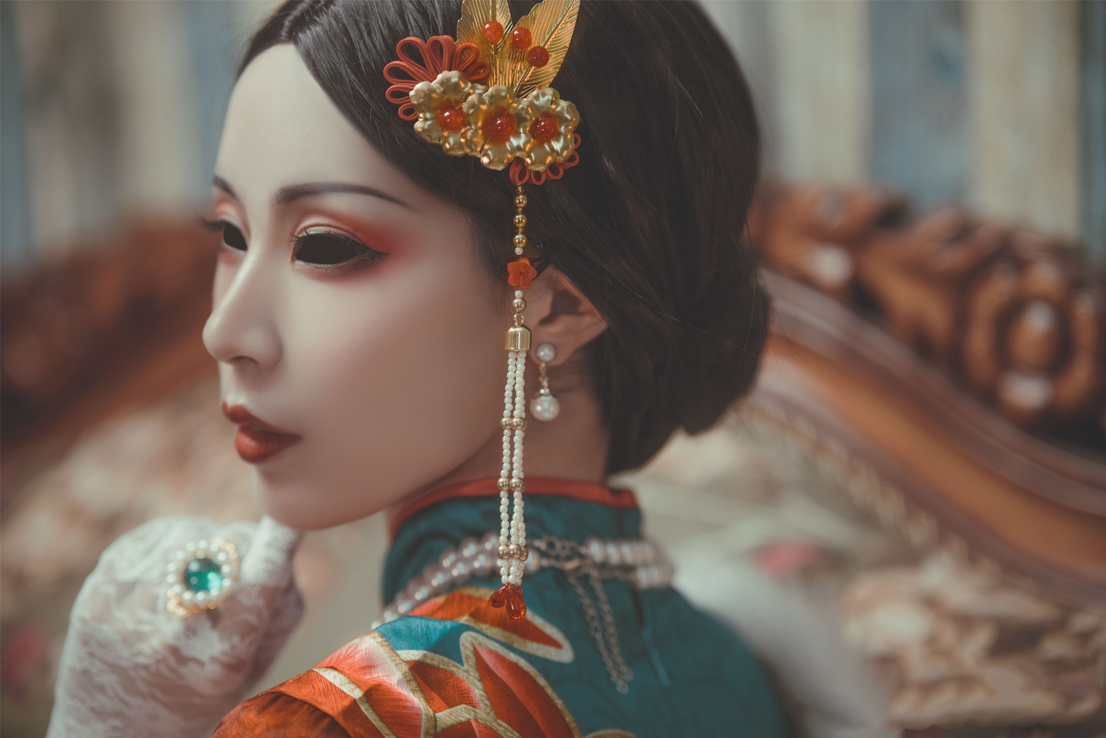 三组国人coser扮演的手游《第五人格》角色红蝶十三娘!十分传神