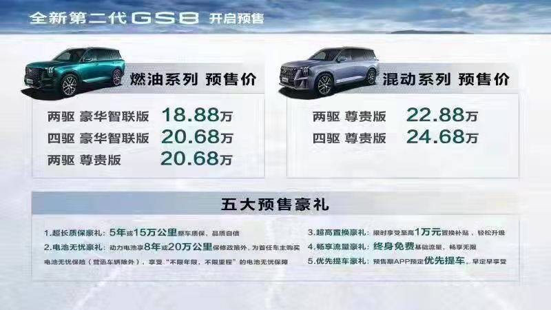 全新第二代GS8正式下線，車主準備好了嗎