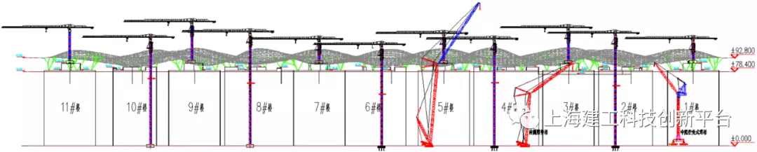 建筑结构丨揭秘！长1500m、宽126m的钢铝合金组合空中云廊屋盖如何安装？