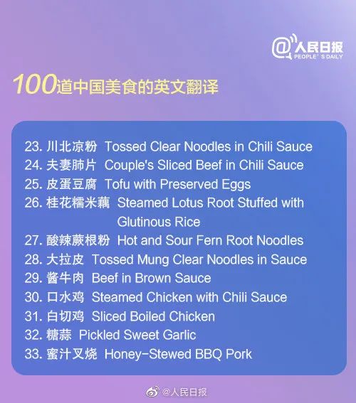干货 | 这100道中国美食的英语翻译及7大翻译原则，请收好
