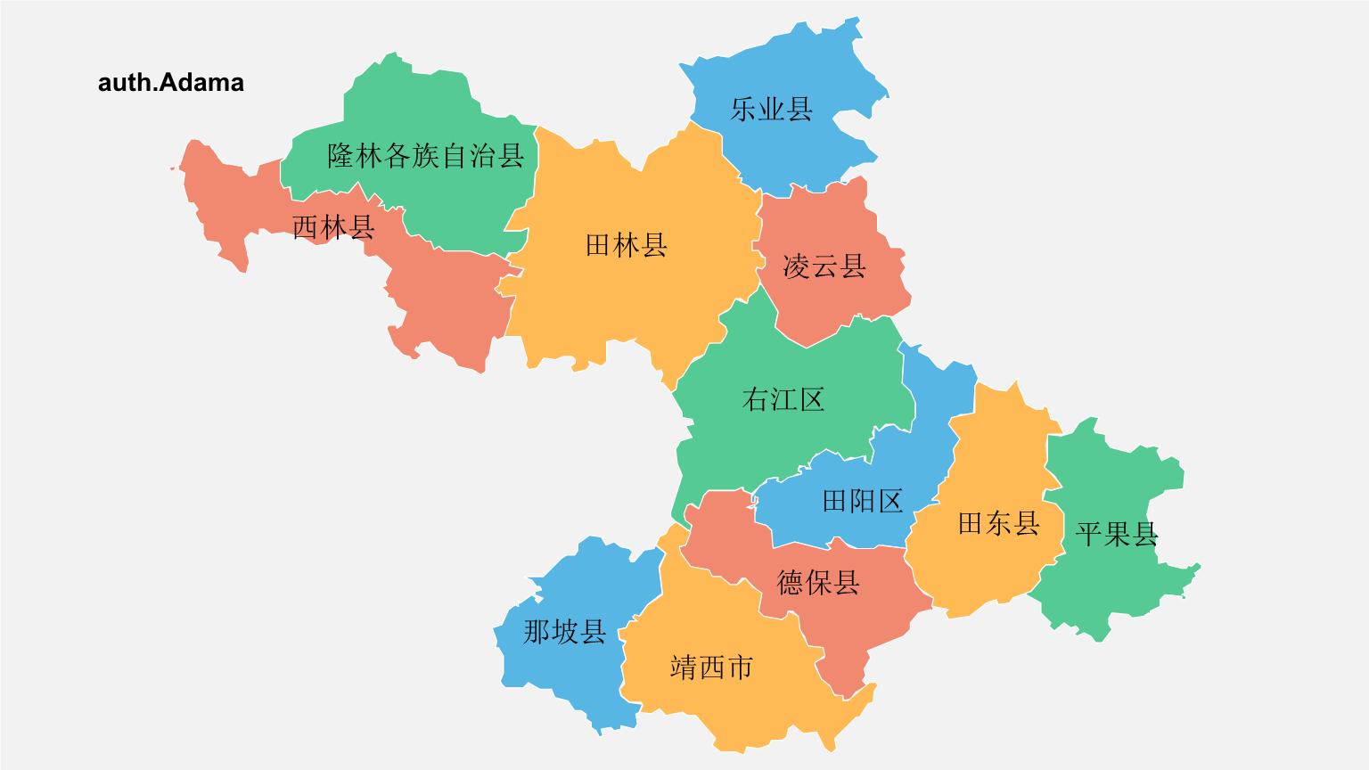 广西靖西地图 百色市图片