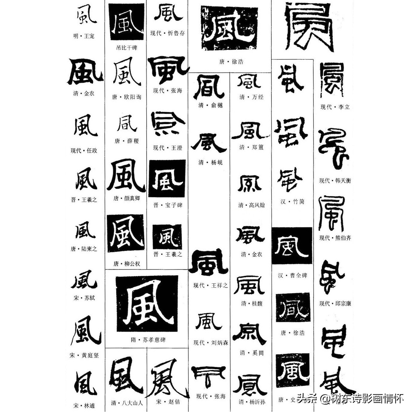 了解“风”字演变，读带“风”字诗句，爽借人间东“风”