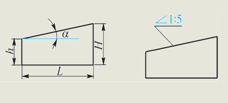 1比1的坡度计算公式(机械制图基础知识：斜度与锥度)