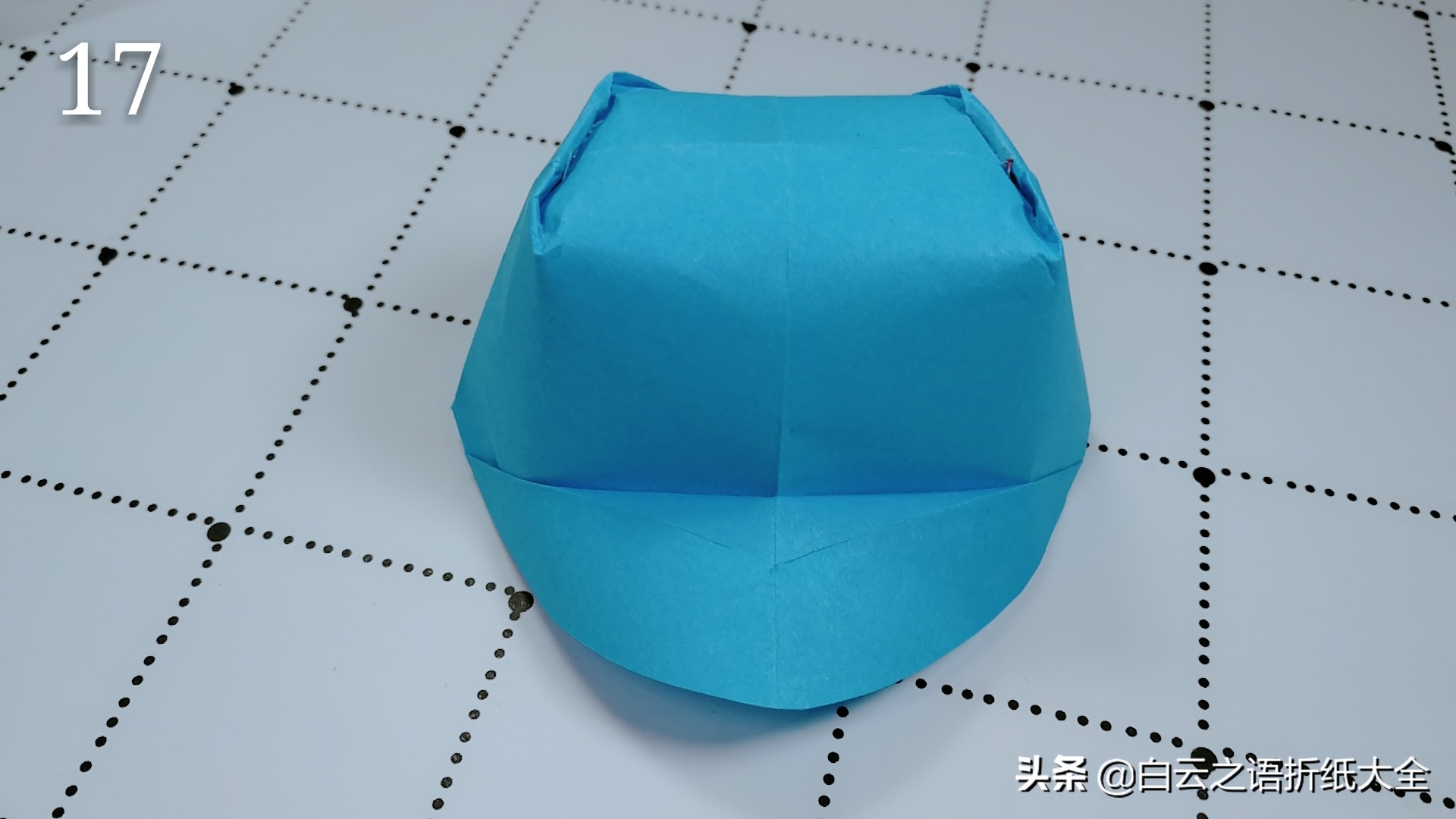 折纸帽子大全,折纸太阳帽详细教程图解,折纸可爱的鸭舌帽