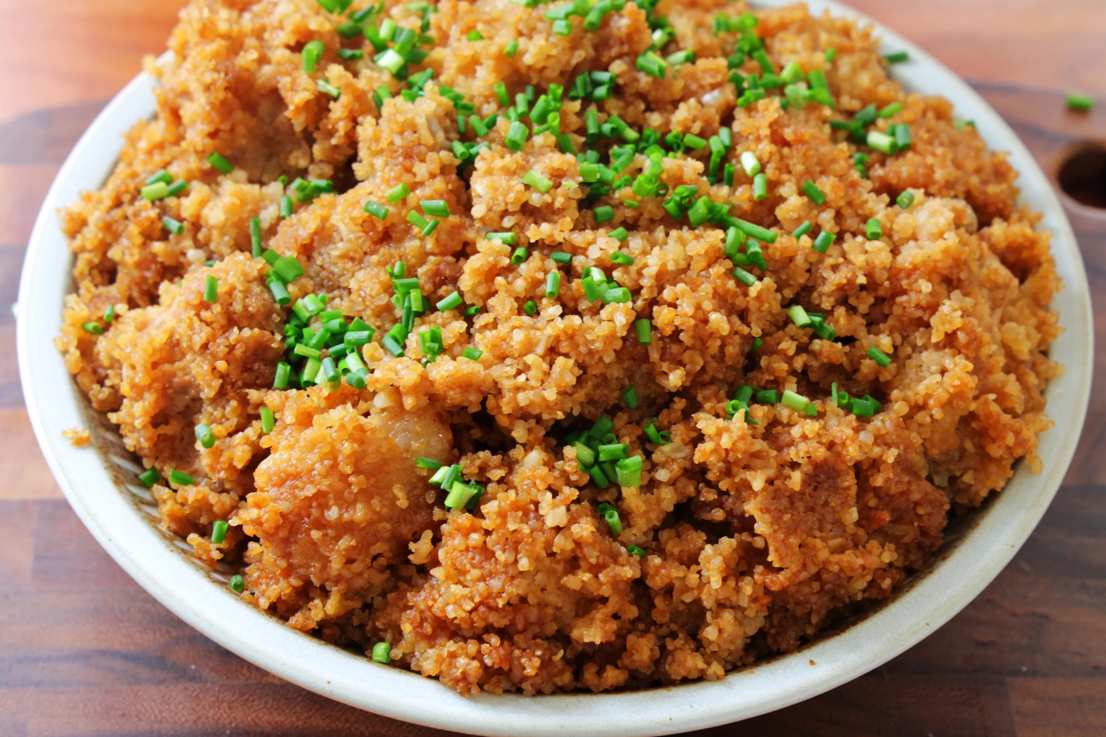 9,我们的粉蒸排骨就做好了.