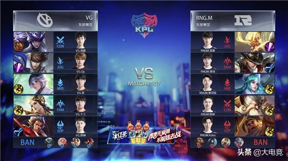 王者荣耀KPL：RNG.M常规赛完美收官，3:0强势击败VG