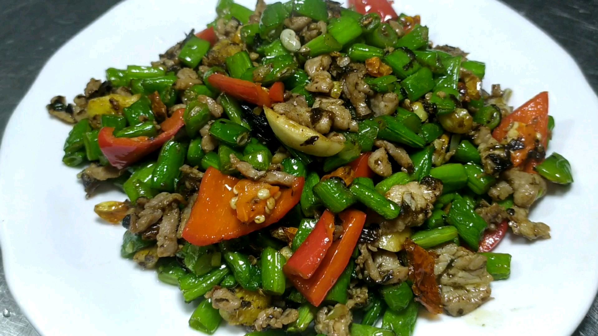 图片[5]-【橄榄菜肉末炒豆角】做法步骤图 简单易学又美味下-起舞食谱网