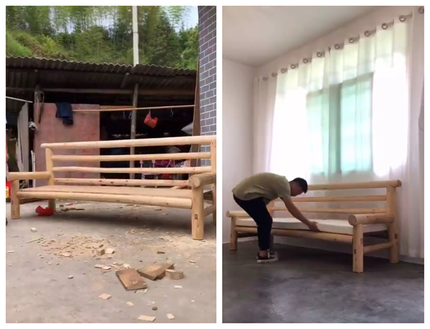 小伙为给返乡妻子惊喜，不请工人自己把毛坯房装成这样！太给力