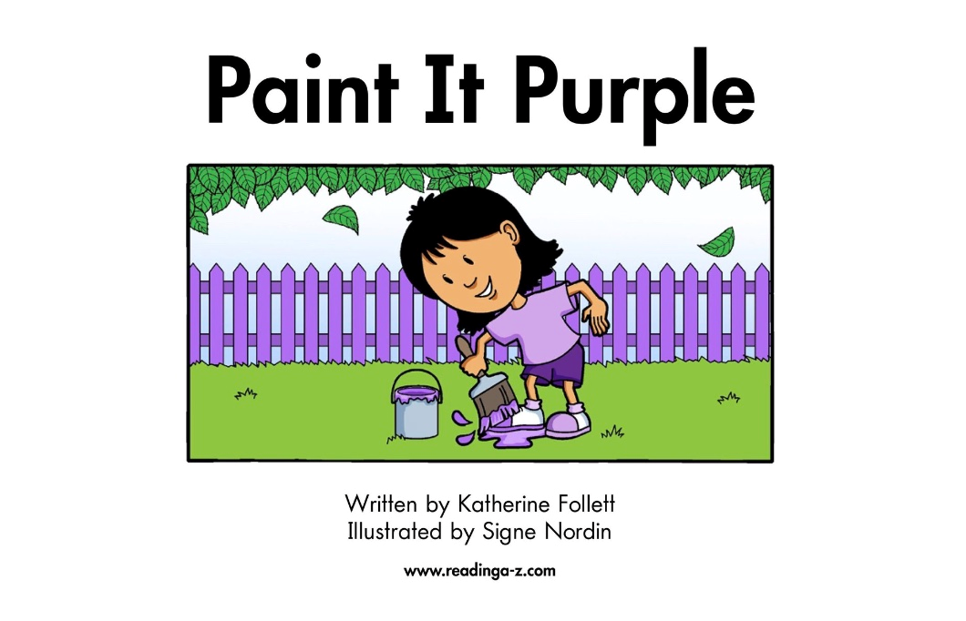 启蒙有声绘本：《Paint It Purple》你们看过紫色的小草吗？