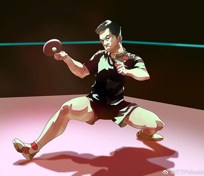 奥运运动员卡通画(国际乒联发布乒坛选手漫画形象，樊振东张本智和，猜猜还有是谁？)