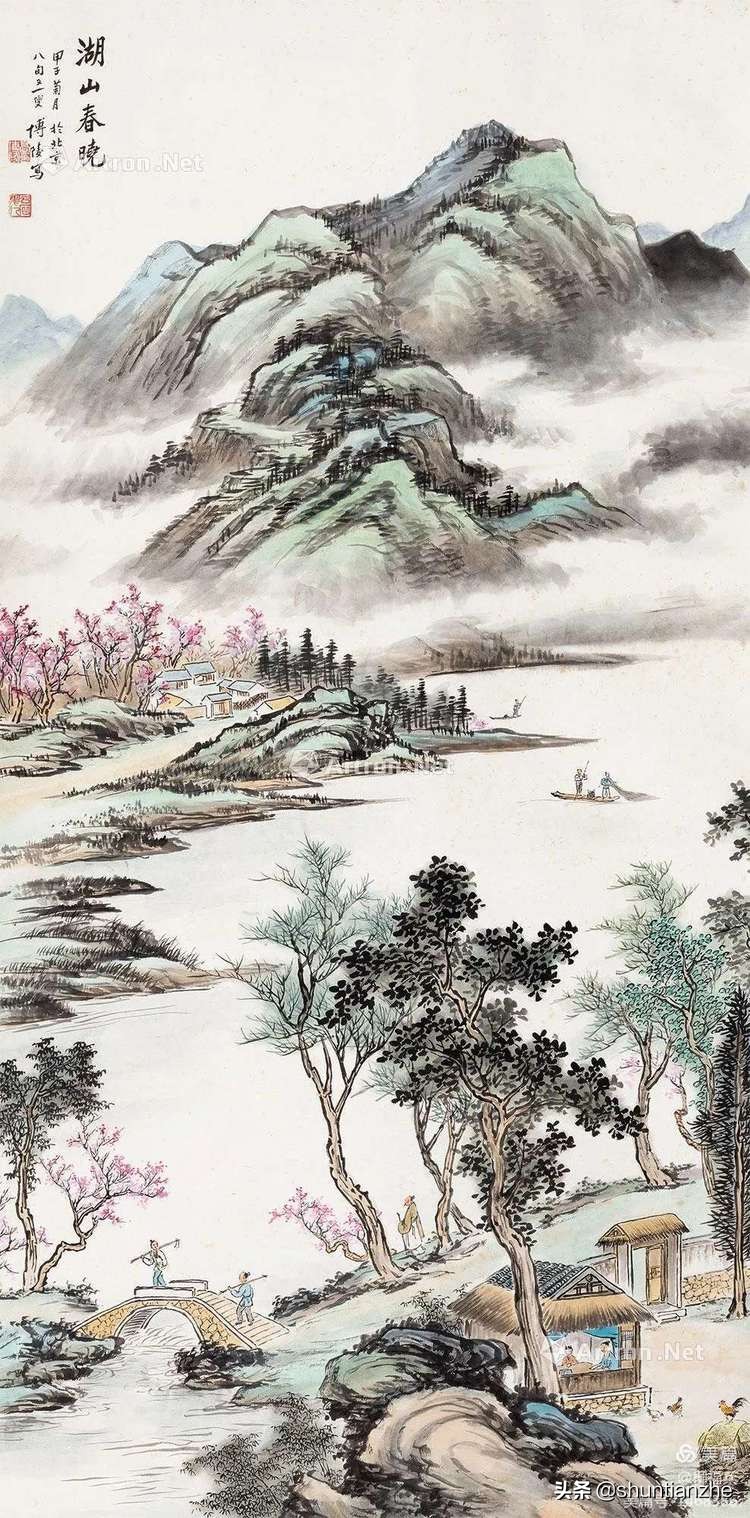 春晓图片(名家山水画《春晓图》欣赏)