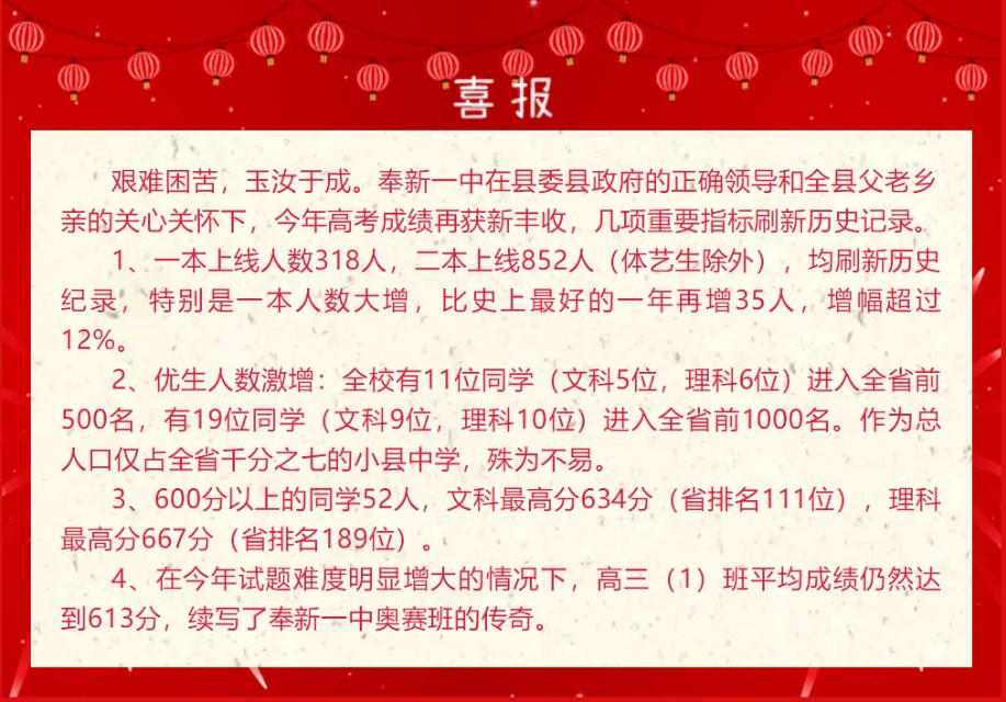 2019宜春高考喜报大合集，带你领略名校风采！（建中考家长收藏）