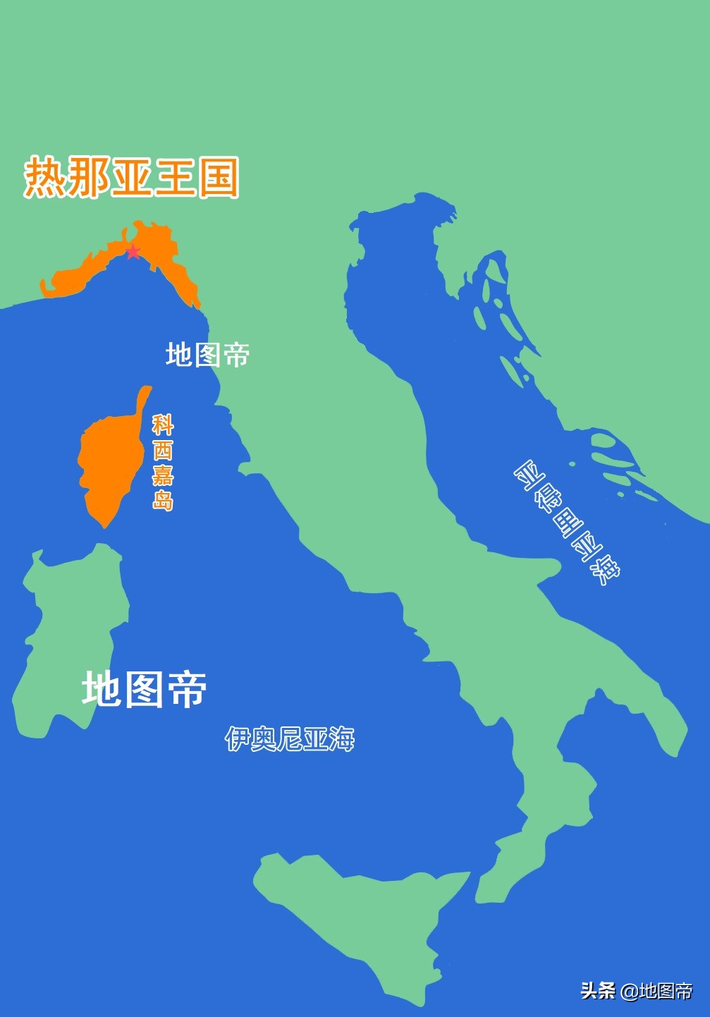 意大利的利古里亚大区形状像Ω(科西嘉岛曾是意大利的一部分，为何成了法国领土？)