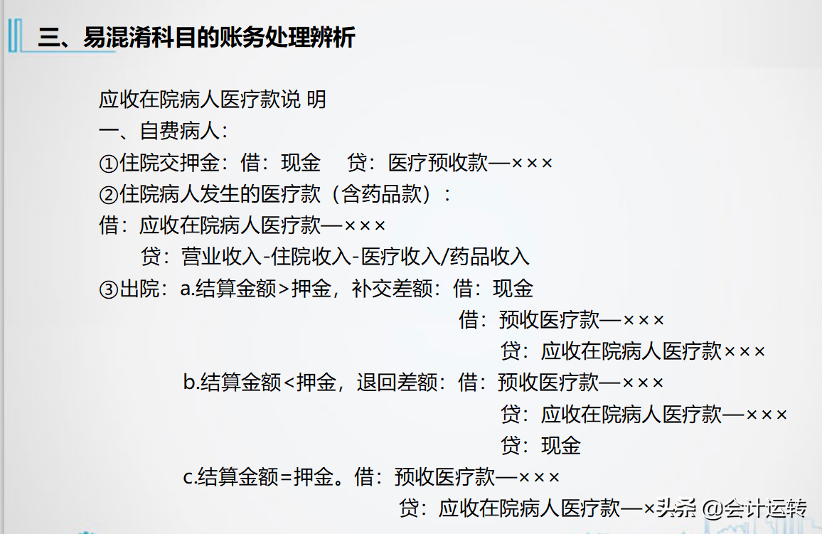 精品！三甲医院老会计多年经验分享，医院财务核算体系及账务处理