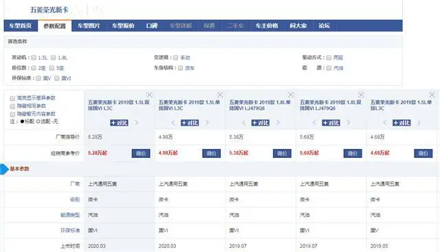 家用小货车——五菱荣光新卡，4.98万起，还是国六排放