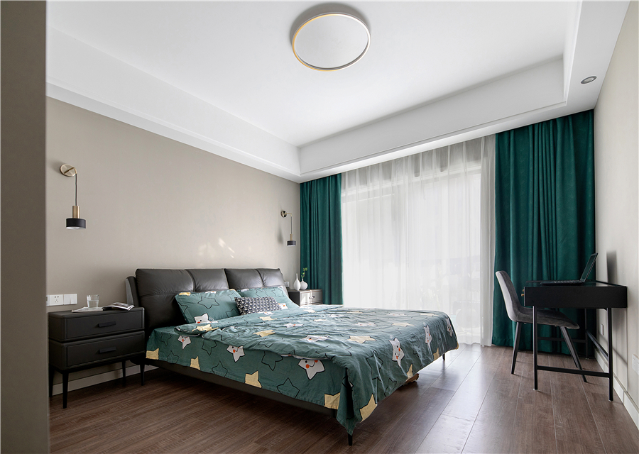 200㎡现代风设计，开放式厨房+餐厅+吧台，轻松自然的生活