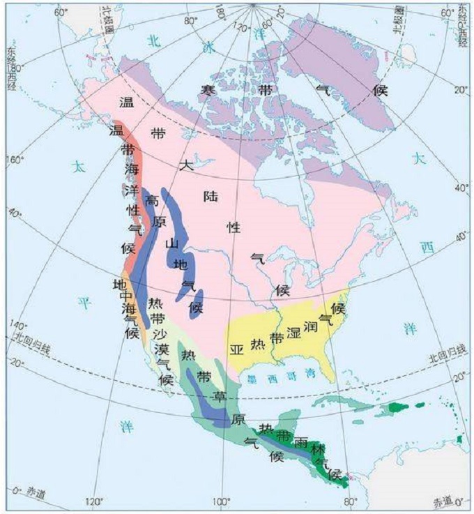 北美洲的气候特点（北美洲气候特征气候类型复杂多样）