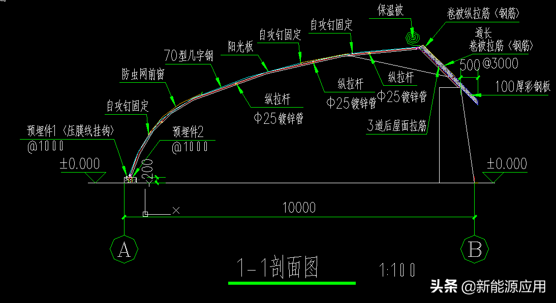 快速装配式几字钢日光温室，附详细说明。