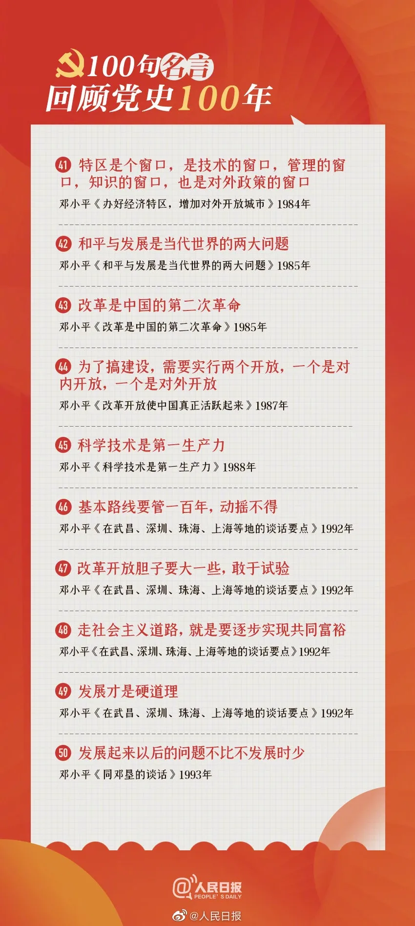 一起学习！100句名言回顾党史100年