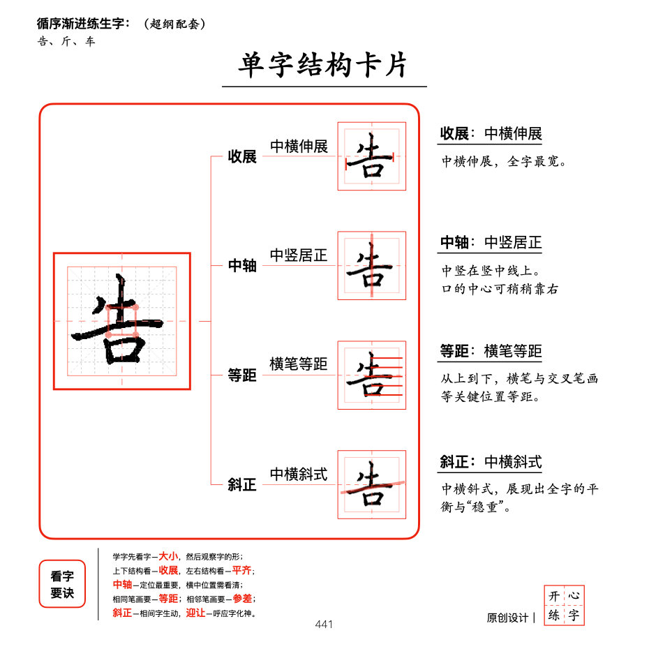一年级暑假练字，第20篇，系统学习部首，字框（包围、半包围）