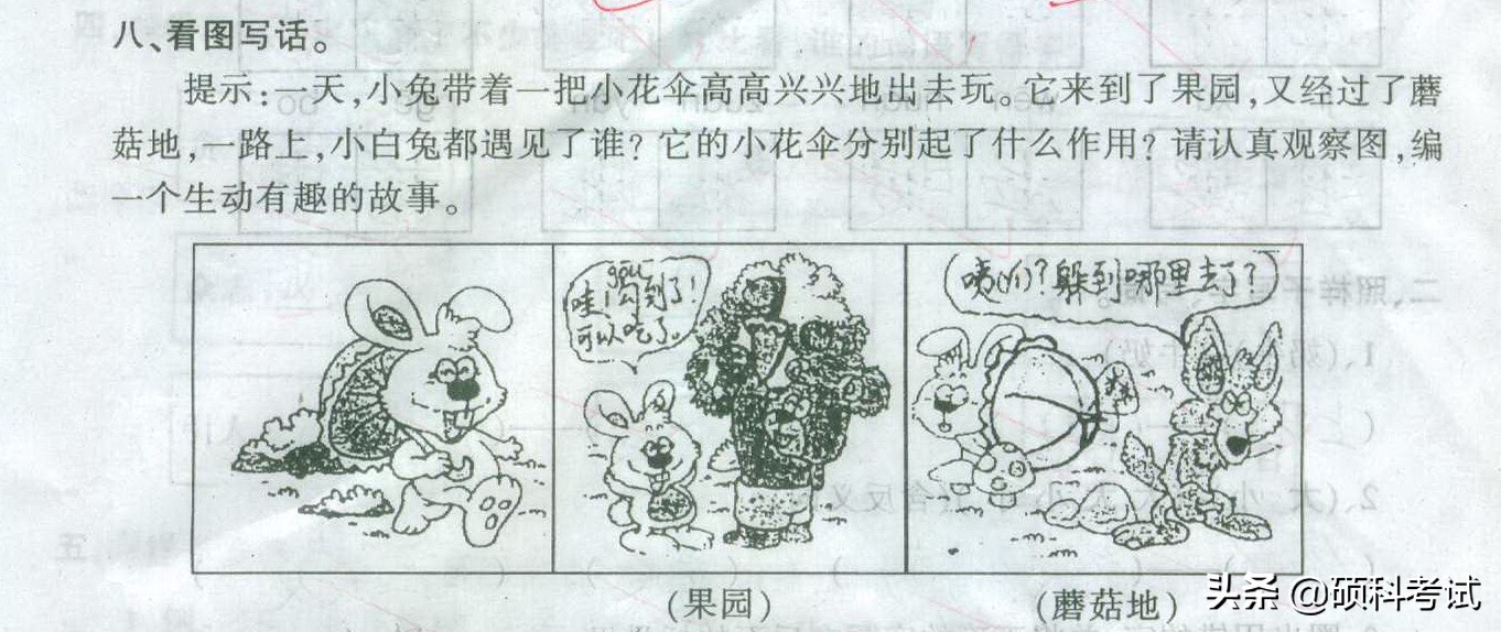 语文看图写话专项练习35题：问题+范文，写作差的同学一定要多练
