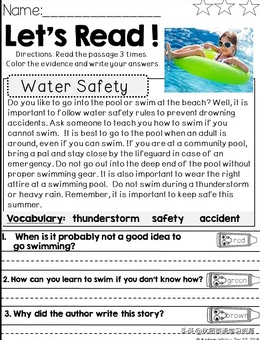 英语原版阅读：Water safety