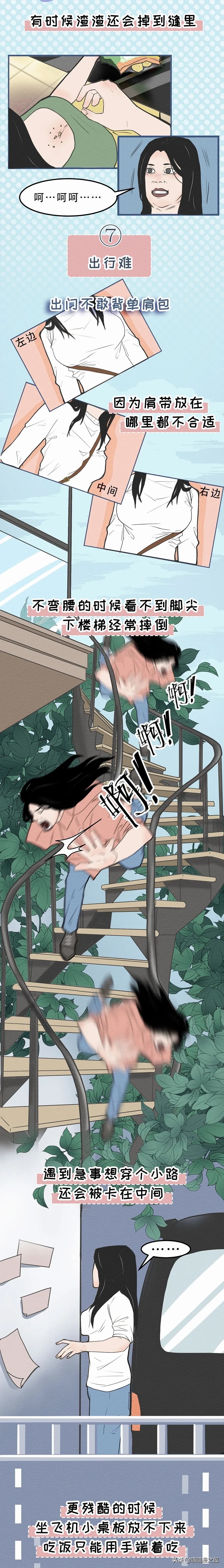 胸大的姑娘，真的快乐吗？（漫画）