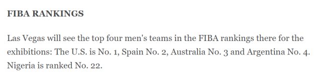 美国nba热身赛(美国男篮敲定5场热身赛！西班牙阿根廷都参加，世界前四提前过招)