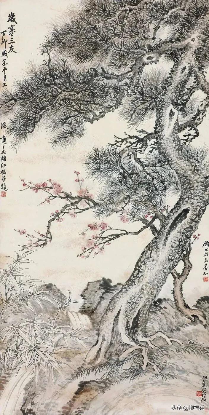 岁寒三友（名家花鸟画《岁寒三友图》欣赏）