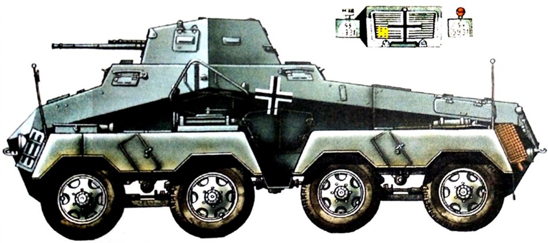 二战德国轮式装甲车之Sdkfz 231型轮式（8轮）装甲侦察车