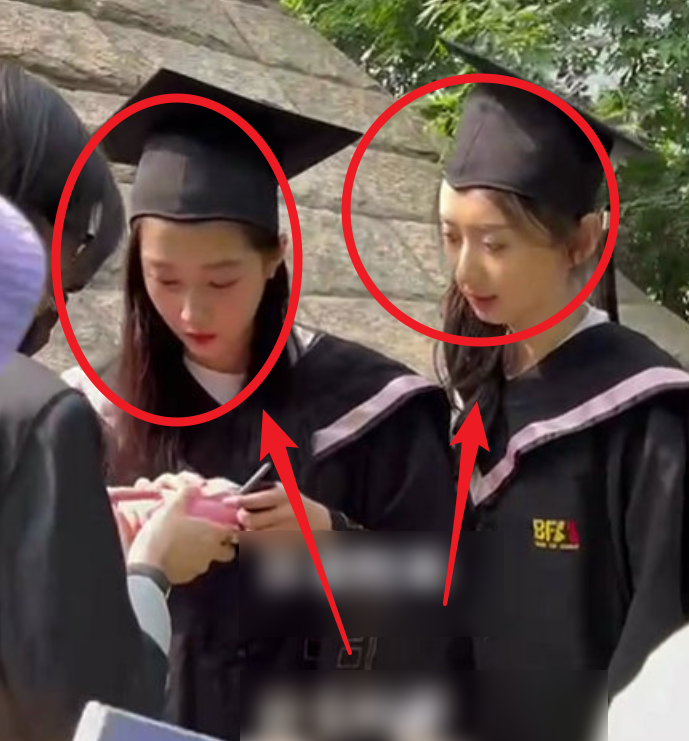 关晓彤回校拍毕业照，同学们随手一拍，生图下尽显真实颜值